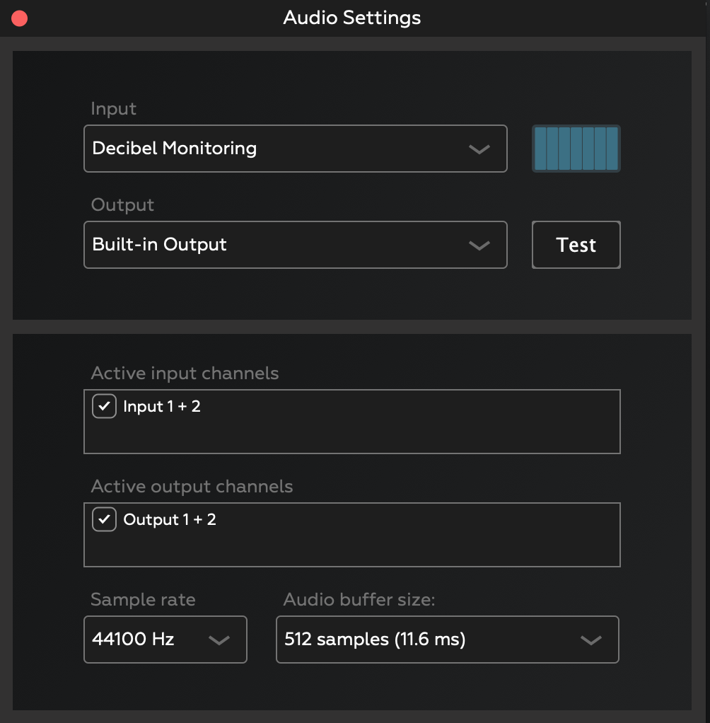 process audio decibel crack