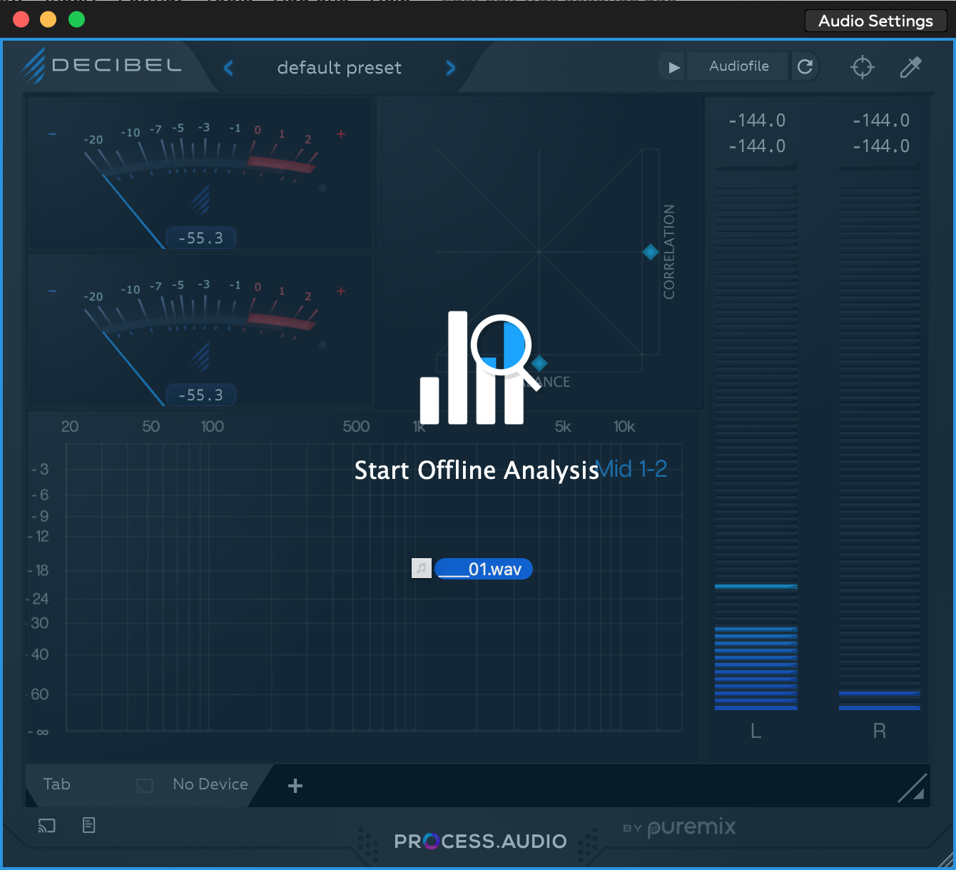 process audio decibel crack