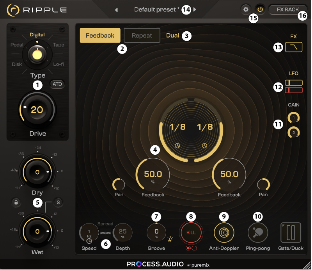 Ripple main controls