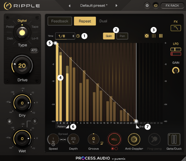 Ripple main controls