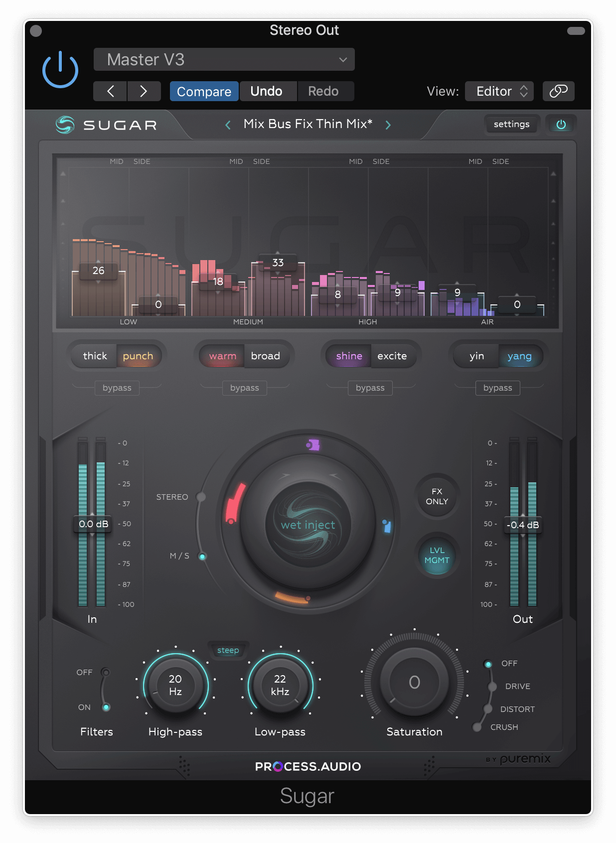 Sugar flavors mastering plugin