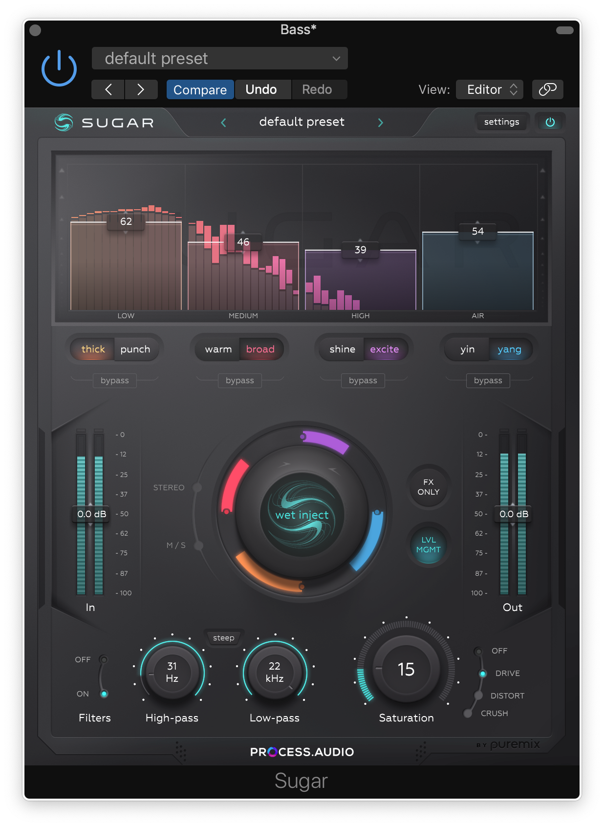 Sugar electric bass low end